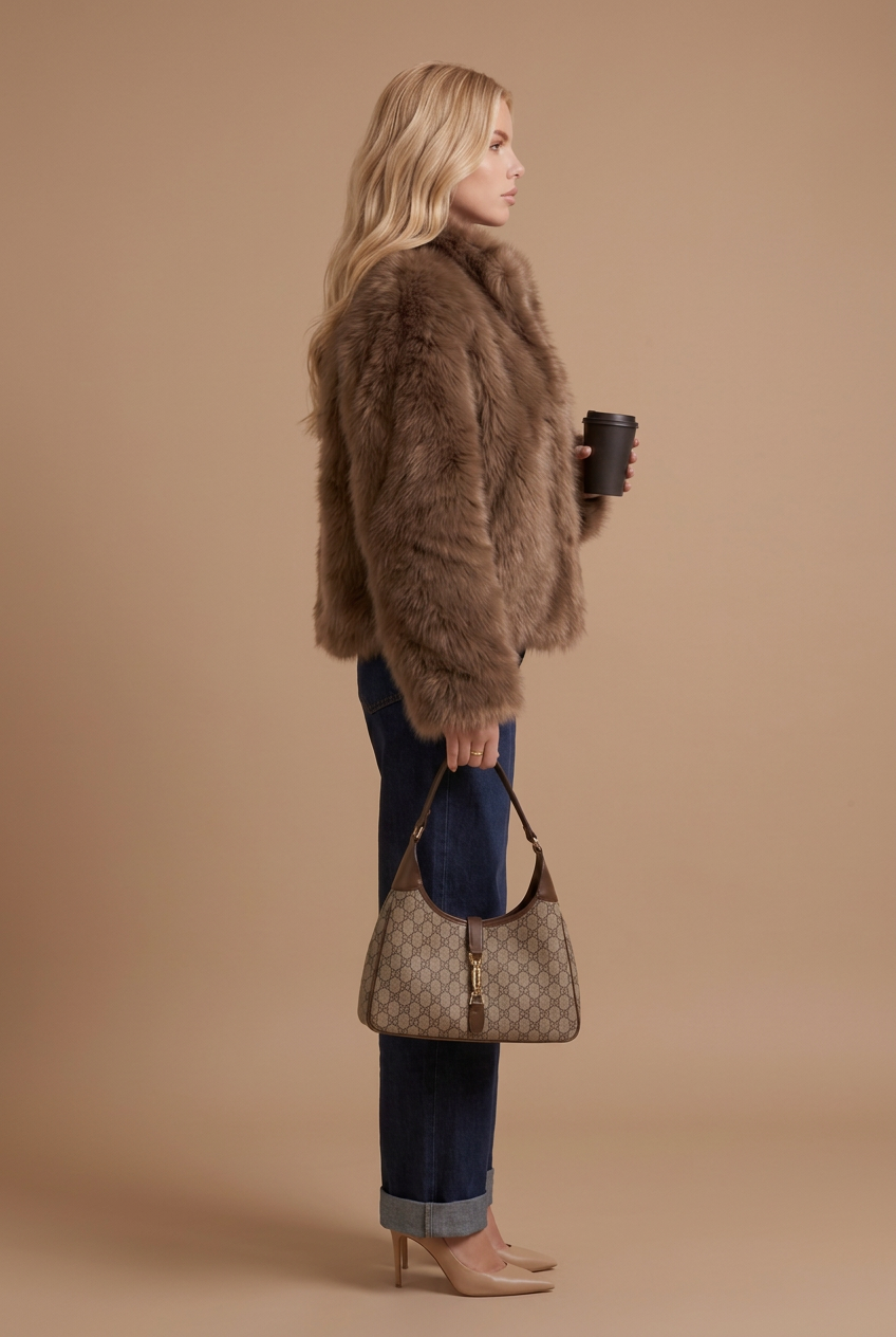 Isadora Fur Jacket - Brown