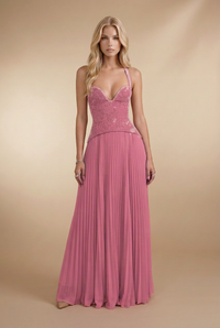 Anneliese Lace Maxi Dress - Pink